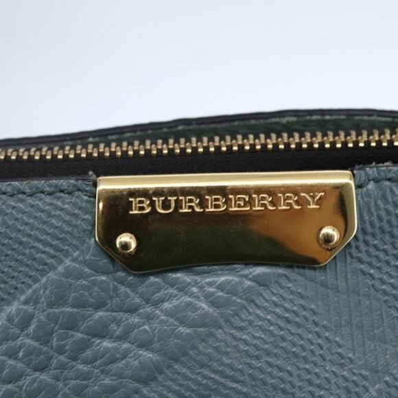 BURBERRY Shoulder Bag Leather Blue